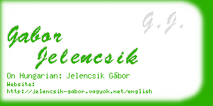 gabor jelencsik business card