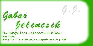 gabor jelencsik business card